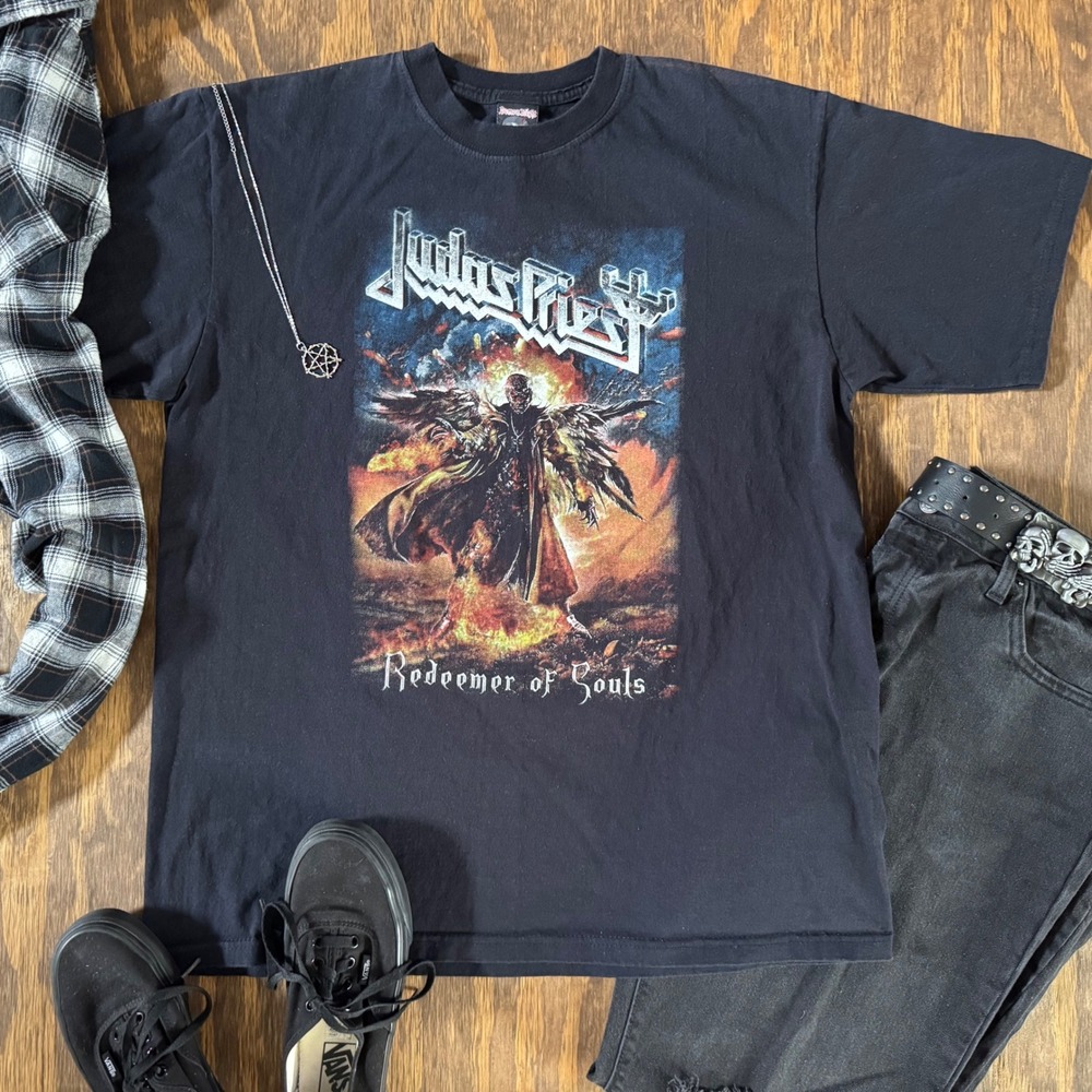 Judas Priest Redeemer of Souls Tour Tee XL Fits Large Demon Night